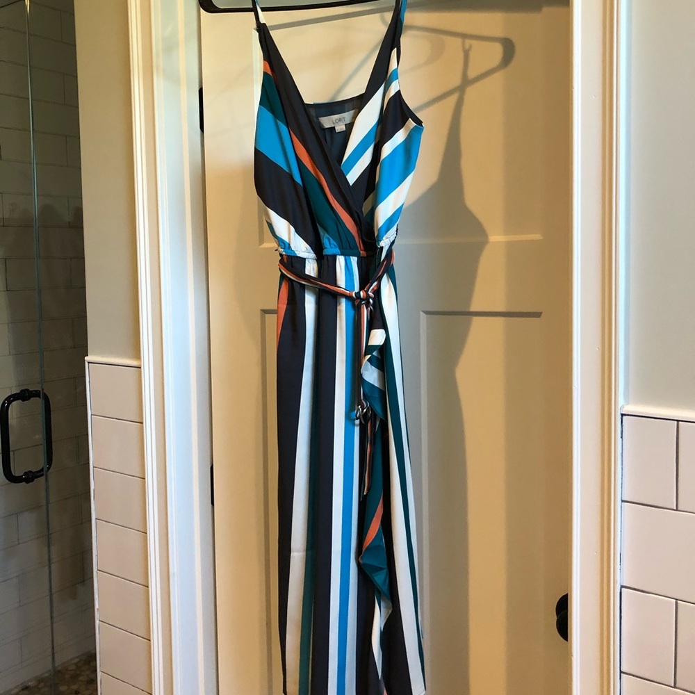 LOFT Midi Dress Medium Petite